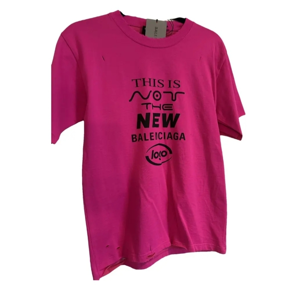 Balenciaga Kids Pink Graphic T-Shirt